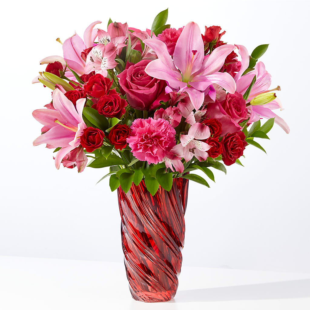 In Love Bouquet with Luxe Swirl Vase – FLOWERS & FAIRYTALES, Pittsburgh PA