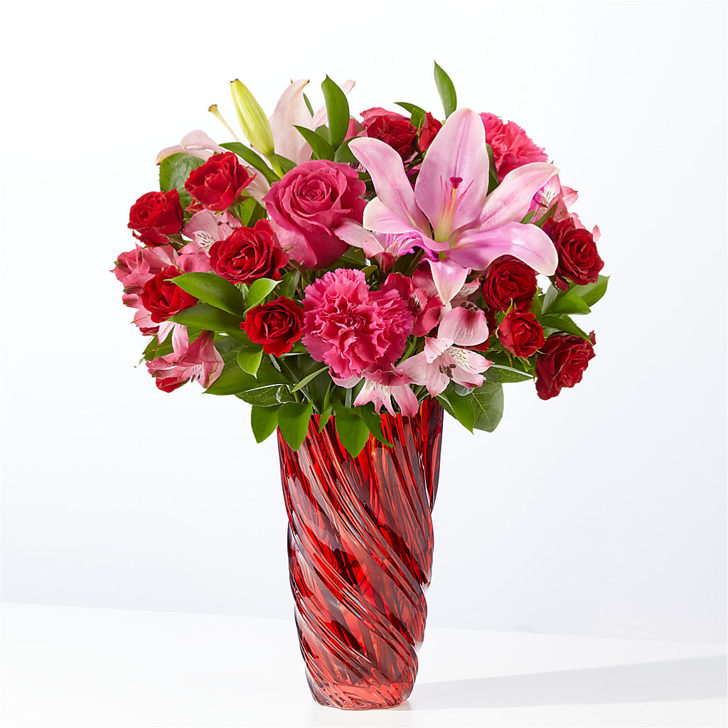 In Love Bouquet with Luxe Swirl Vase – FLOWERS & FAIRYTALES, Pittsburgh PA
