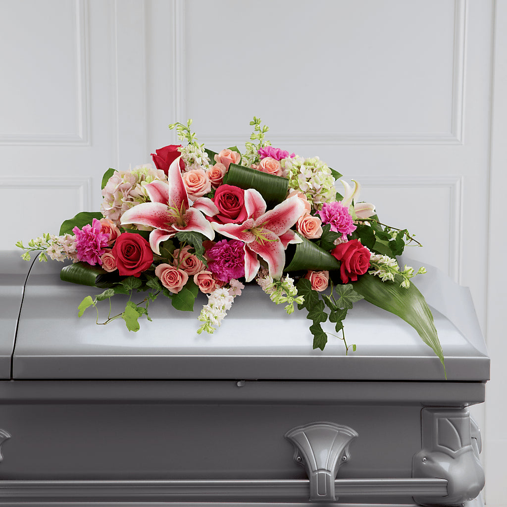Splendid Grace Casket Spray – FLOWERS & FAIRYTALES, Pittsburgh PA