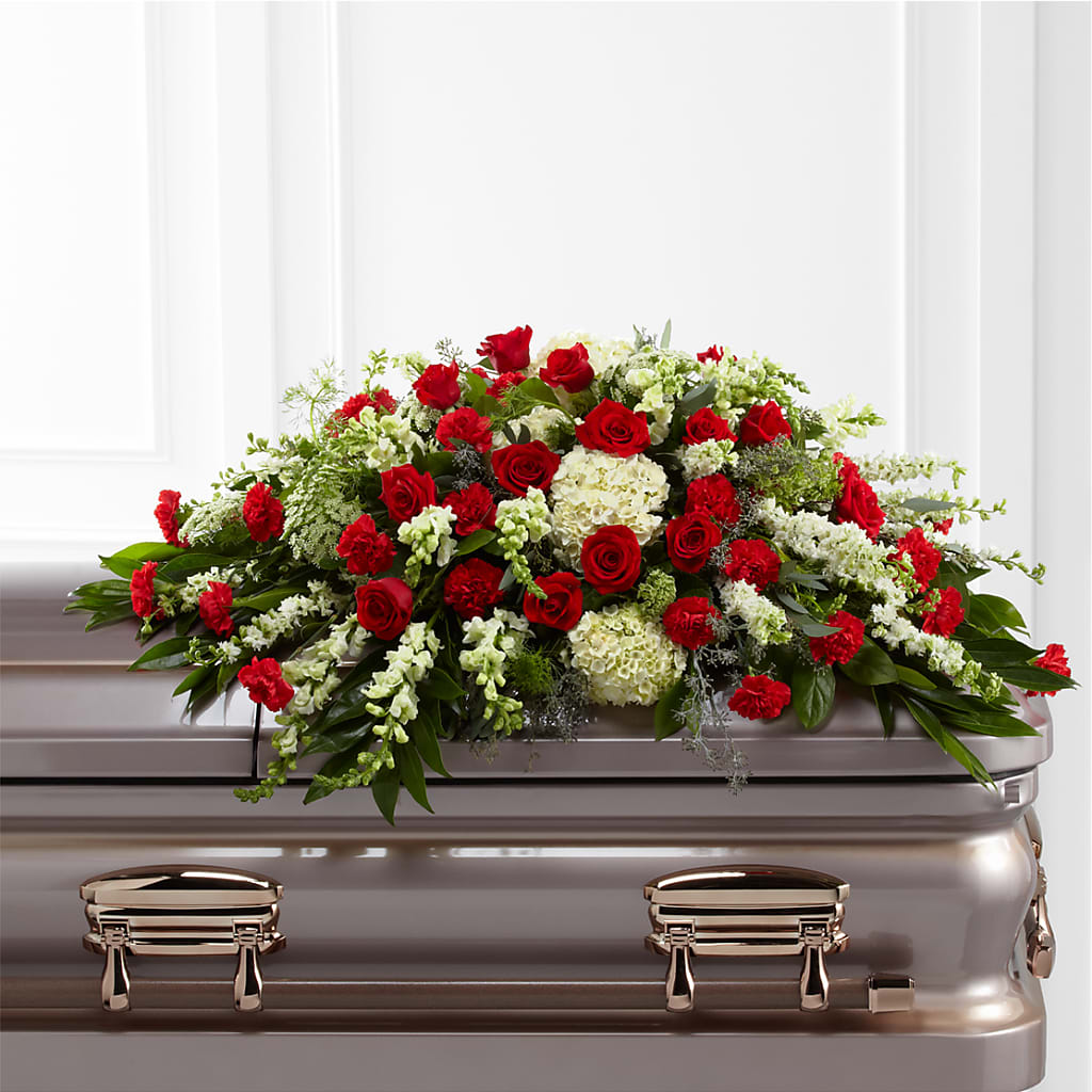Sincerity Casket Spray – FLOWERS & FAIRYTALES, Pittsburgh PA