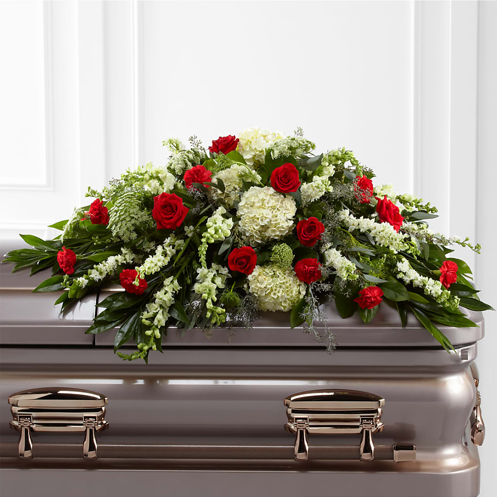 Sincerity Casket Spray – FLOWERS & FAIRYTALES, Pittsburgh PA
