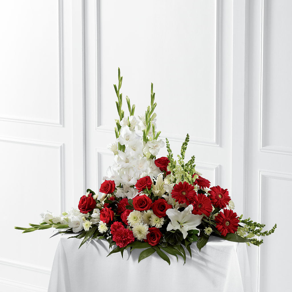 Crimson & White Arrangement – FLOWERS & FAIRYTALES, Pittsburgh PA