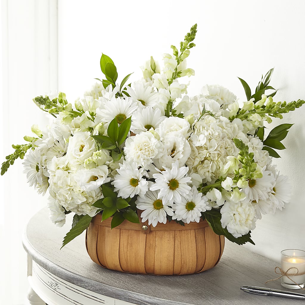 Pure Ivory Basket – FLOWERS & FAIRYTALES, Pittsburgh PA