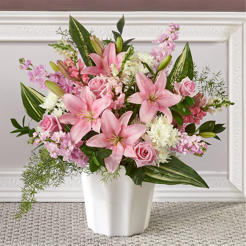 Simply Serene Floor Basket – FLOWERS & FAIRYTALES, Pittsburgh PA