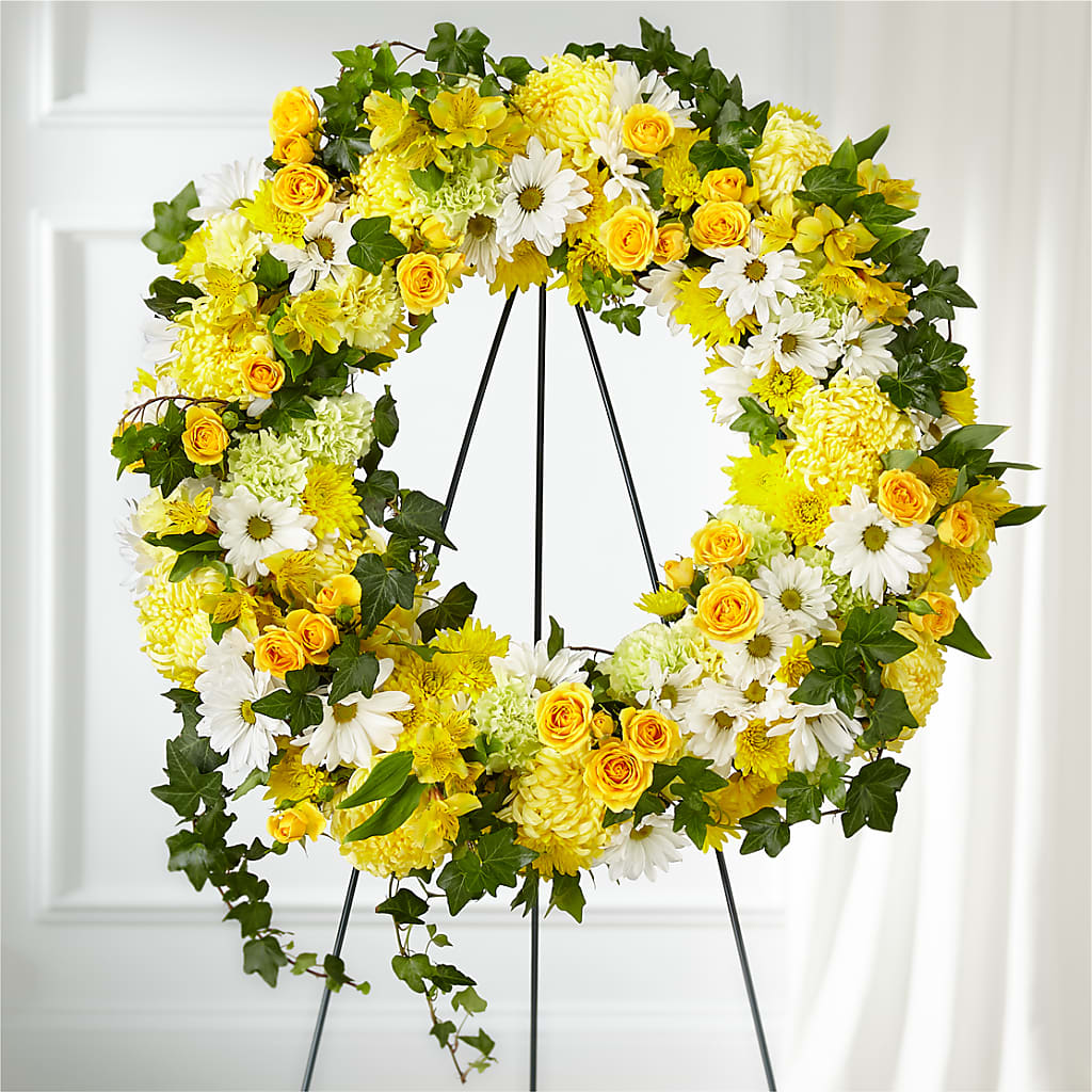 Golden Remembrance Wreath – FLOWERS & FAIRYTALES, Pittsburgh PA