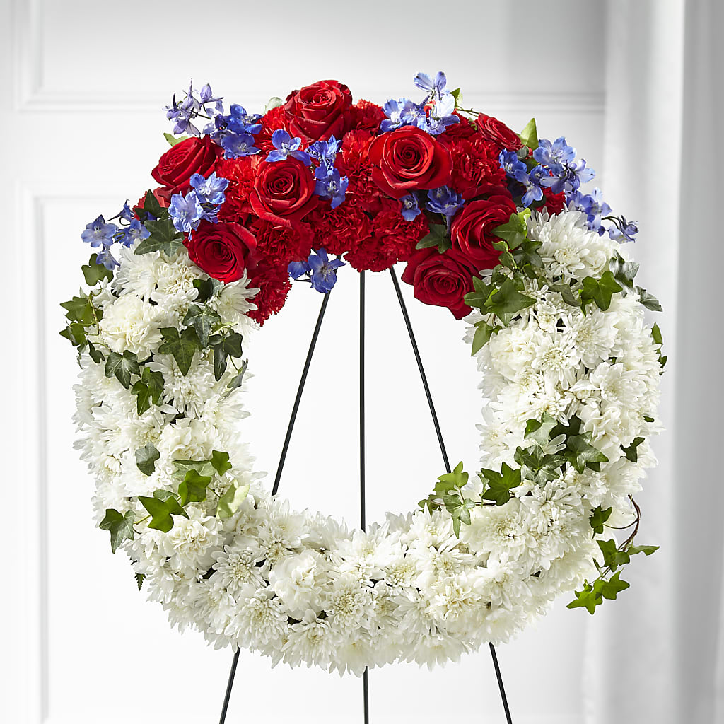 Patriotic Passion Wreath – FLOWERS & FAIRYTALES, Pittsburgh PA