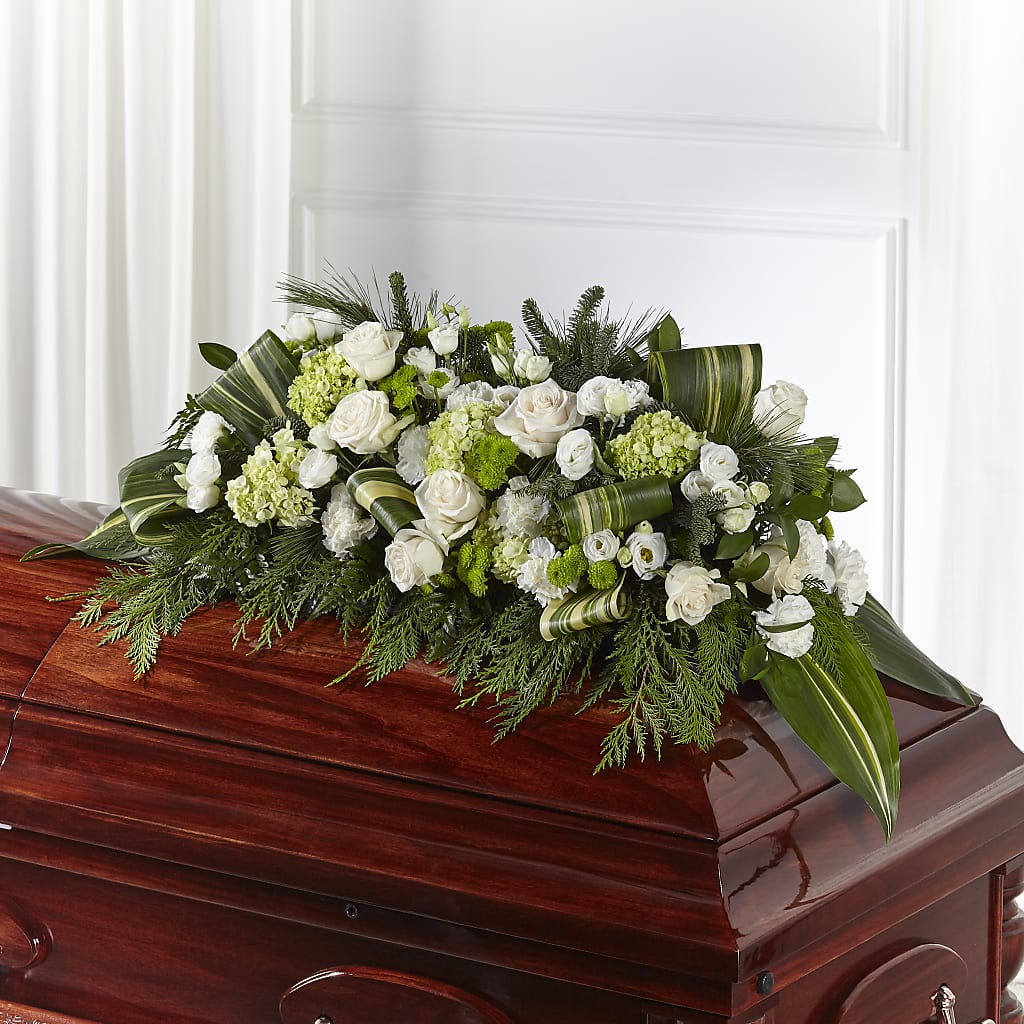 Hopeful Gesture Casket Spray – FLOWERS & FAIRYTALES, Pittsburgh PA