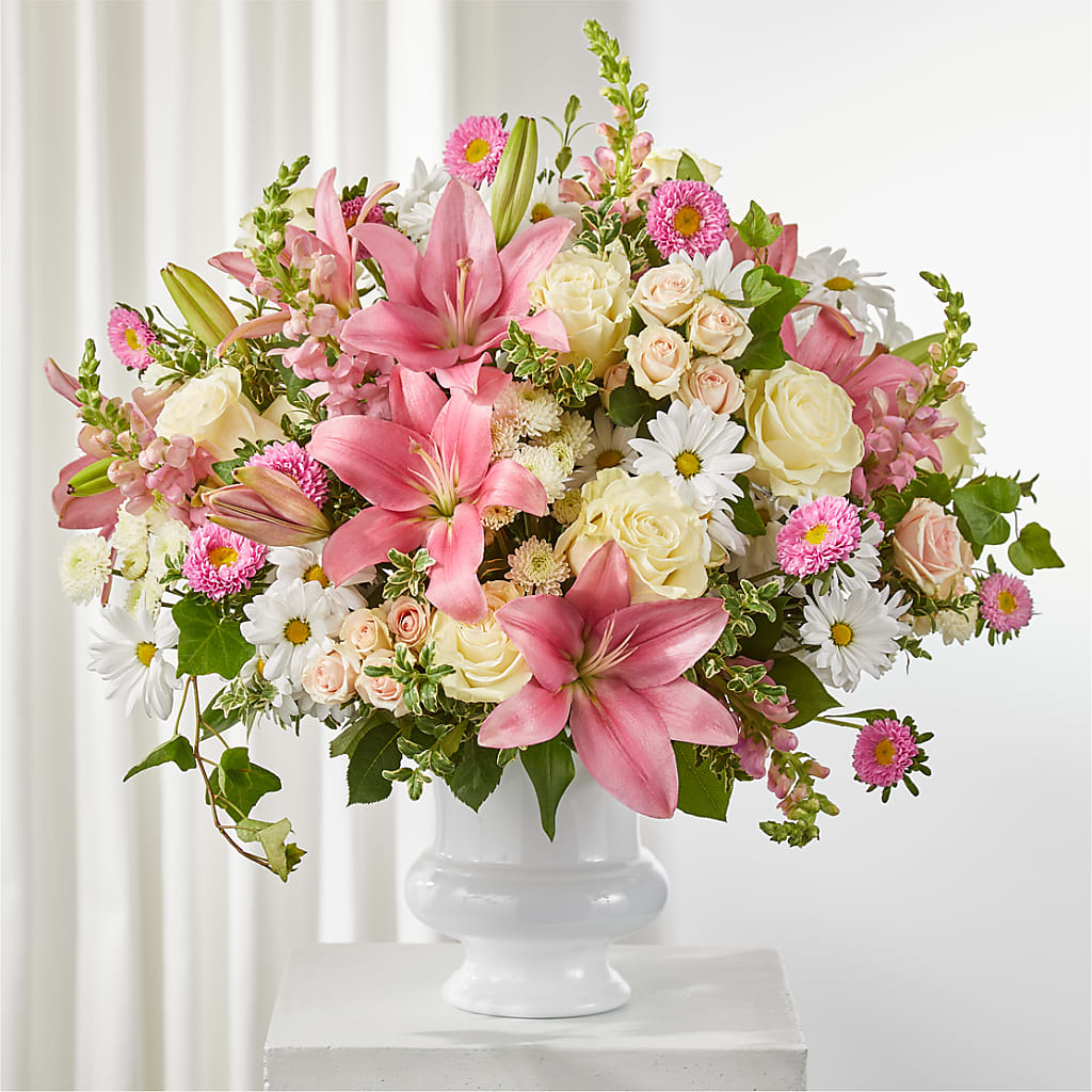 Empathetic Blooms Urn Arrangement – FLOWERS & FAIRYTALES, Pittsburgh PA