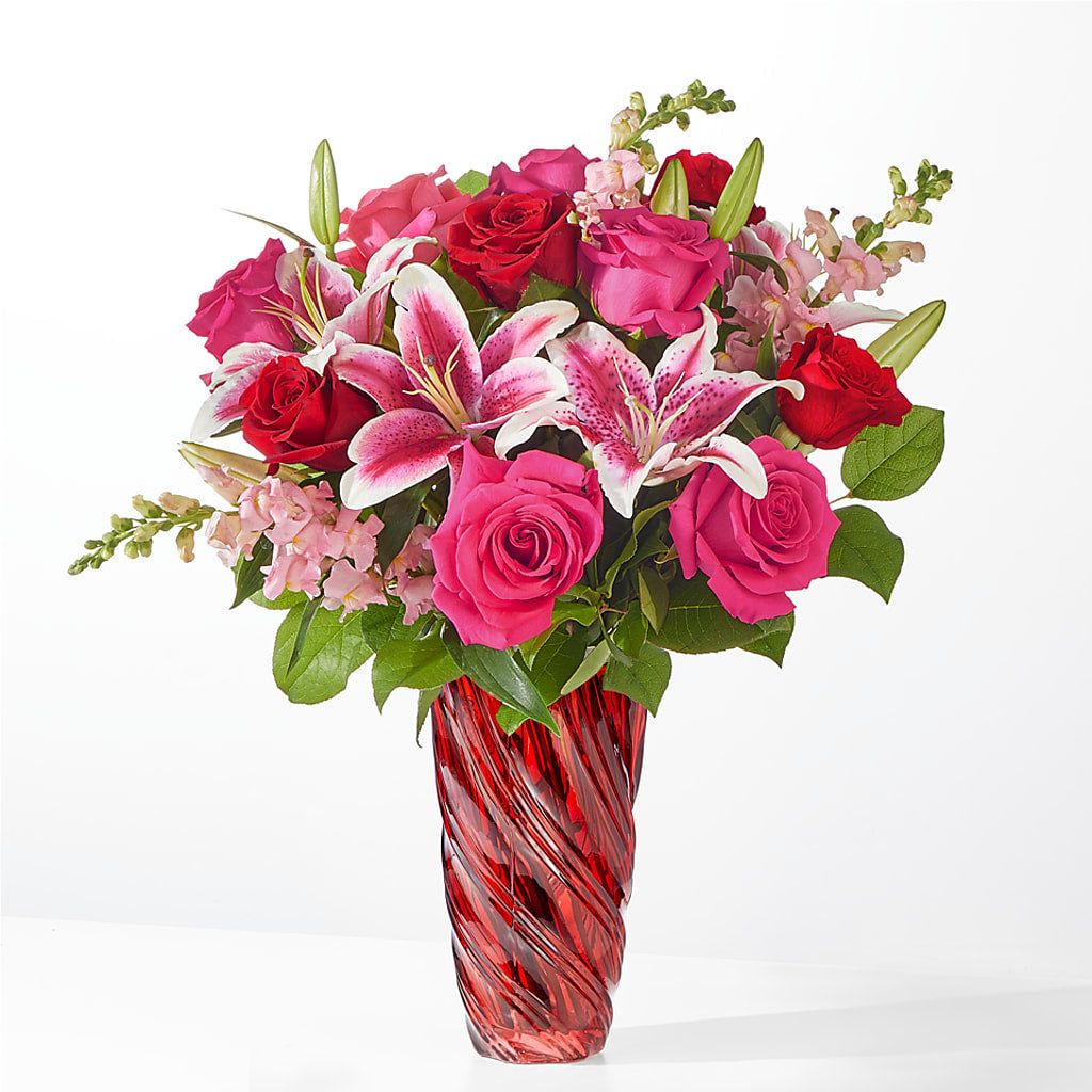 Always You Bouquet with Luxe Swirl Vase – FLOWERS & FAIRYTALES, Pittsburgh PA