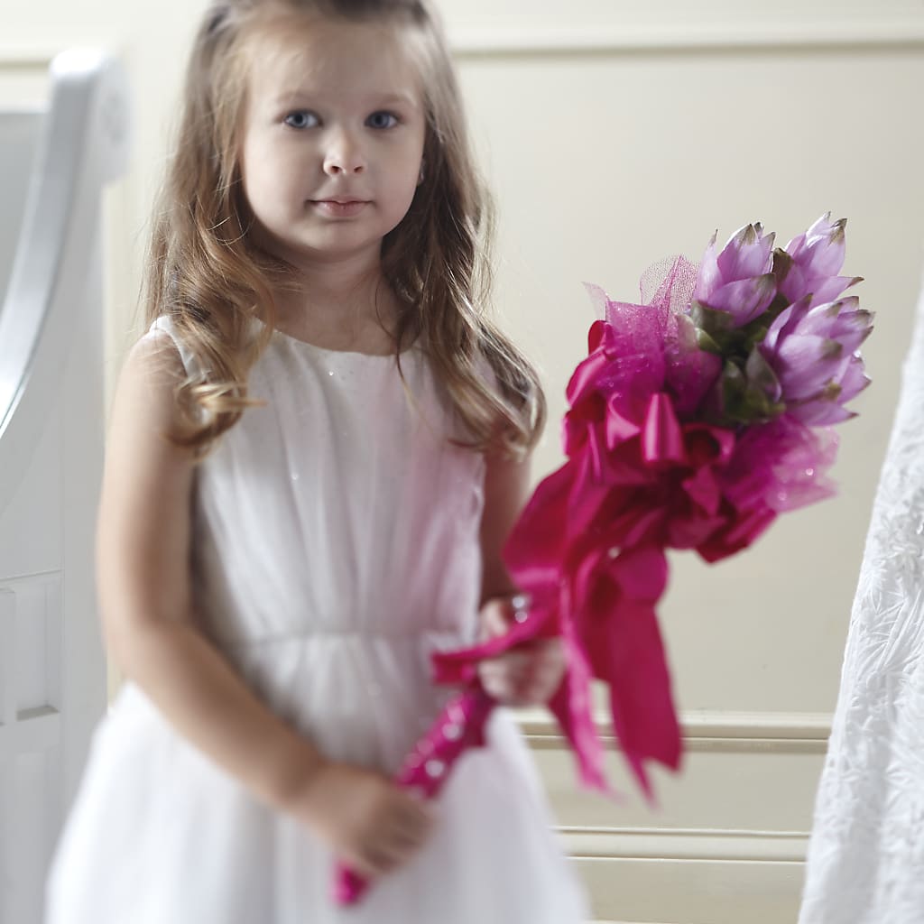 Sparkle Pink Flower Girl Bouquet – FLOWERS & FAIRYTALES, Pittsburgh PA