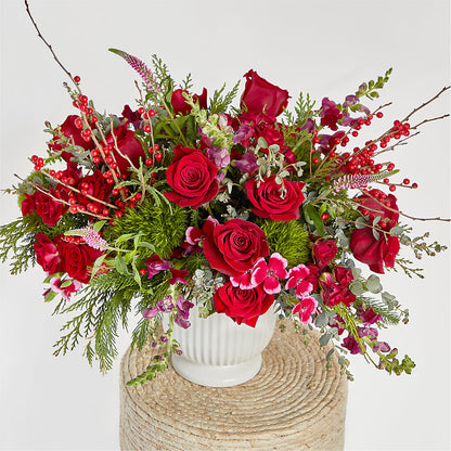Big Red Bow Bouquet – FLOWERS & FAIRYTALES, Pittsburgh PA