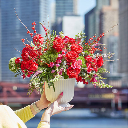Big Red Bow Bouquet – FLOWERS & FAIRYTALES, Pittsburgh PA