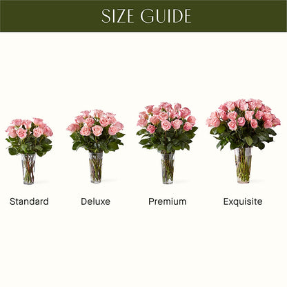 Long Stem Pink Rose Bouquet – FLOWERS & FAIRYTALES, Pittsburgh PA