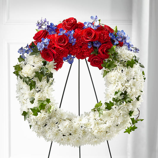 Patriotic Passion Wreath – FLOWERS & FAIRYTALES, Pittsburgh PA