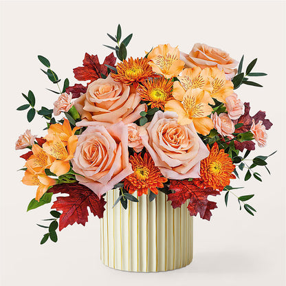 Spiced Latte Bouquet with Ivory Vase – FLOWERS & FAIRYTALES, Pittsburgh PA