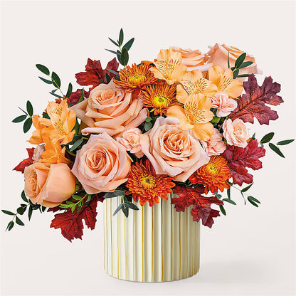 Spiced Latte Bouquet with Ivory Vase – FLOWERS & FAIRYTALES, Pittsburgh PA