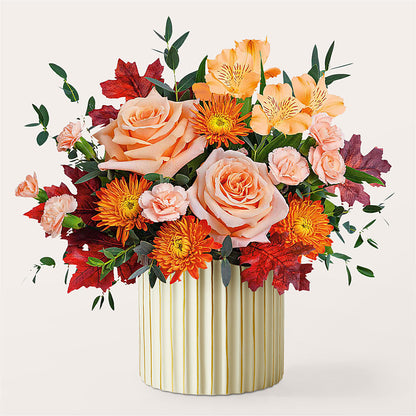 Spiced Latte Bouquet with Ivory Vase – FLOWERS & FAIRYTALES, Pittsburgh PA