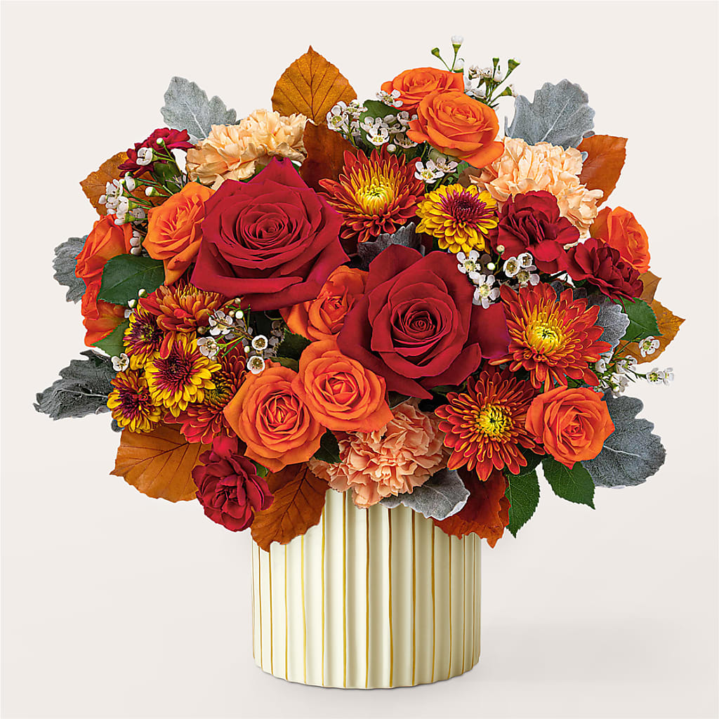 Merlot Bouquet with Ivory Vase – FLOWERS & FAIRYTALES, Pittsburgh PA