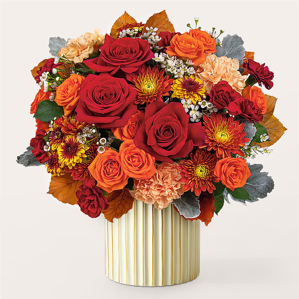 Merlot Bouquet with Ivory Vase – FLOWERS & FAIRYTALES, Pittsburgh PA