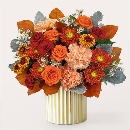 Merlot Bouquet with Ivory Vase – FLOWERS & FAIRYTALES, Pittsburgh PA
