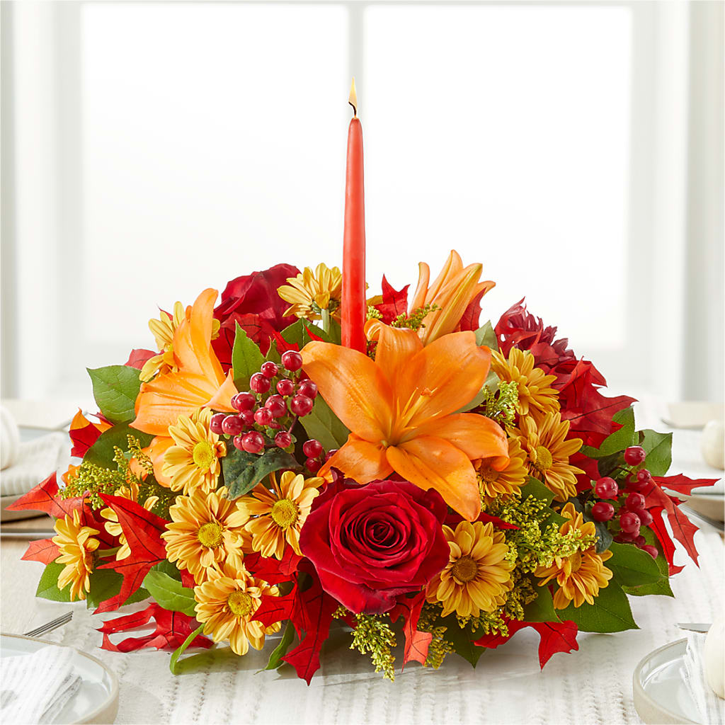 Autumn's Embrace Centerpiece – FLOWERS & FAIRYTALES, Pittsburgh PA